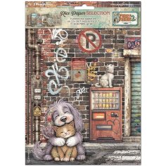 Stamperia A4 Rice Paper Selection - Furry Friends 2