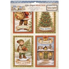 Stamperia A4 Rice Paper Selection - Silent Night (6 sheets)