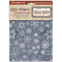 Stamperia A6 Rice Paper Backgrounds Selection - Silent Night (8 sheets)
