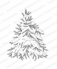 Impression Obsession Rubber Stamp - Soft Snowy Tree