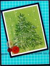 Impression Obsession Rubber Stamp - Soft Snowy Tree