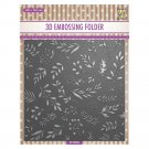 Nellies Choice 3D Embossing Folder - Square Branches & Berries