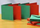 6x6 Red & Green Christmas Cards & Envelopes Pack (50 pack)