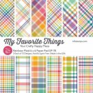 My Favorite Things 6”x6” Paper Pad - Rainbow Plaid (24 sheets)