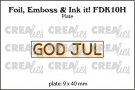 Crealies Foil Emboss & Ink It! - GOD JUL Horizontal Plate