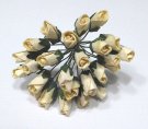 Mulberry Paper Rose Buds 12mm - Ivory (25 pack)
