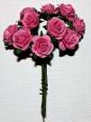 10st Small Paper Roses pink ca 1cm