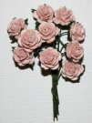 10st Small Paper Roses pale pink ca 1cm