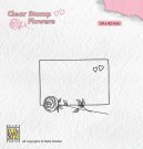 Nellies Choice Clear Stamps - Flowers Frame with Rose