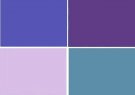 Lecrea A4 Flower Foam Pack - Bluebell blue, Dark Violet, Pastel violet, Summer blue (8 sheets)