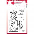 Woodware 4"x6" Clear Stamps - Reindeer Gnome