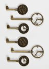 Graphic 45 Staples Metal Clock Keys - Antique Brass (6 pack)