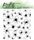 Picket Fence Studios 4”x4” Clear Stamps - Marching Spiders