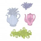 Heartfelt Creations Cut & Emboss Dies - Elegant Teapot & Florals