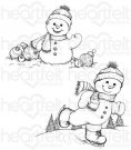Heartfelt Creations - Frolicking Frosty Pre-Cut Cling Mounted Stamp Set