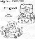 Heartfelt Creations - Pampered Pooch Pals Pre-Cut Cling Mounted Stamp Set (5 stamps)