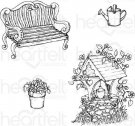 Heartfelt Creations - Wishing Well Oasis Pre-Cut Cling Mounted Stamp Set (4 stamps)