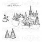 Heartfelt Creations Cling Rubber Stamp Set - Holiday Village