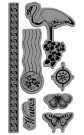 Graphic 45 - Venetian Lace Tropical Travelogue Cling Stamp Set