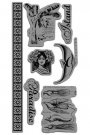 Graphic 45 - Dark Cashmere Tropical Travelogue Cling Stamp Set