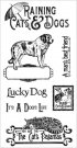Graphic 45 Raining Cats & Dogs Cling Stamps #1