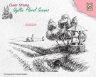 Nellies Choice Clearstamp - Idyllic Floral Scenes Well