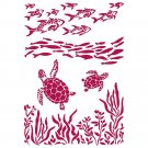 Stamperia A4 Stencil G - Romantic Sea Dream Fish & Turtles