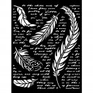 Stamperia 20x25cm Thick Stencil - Our Way Feathers