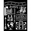 Stamperia 20x25cm Thick Stencil - Our Way Journey Elements