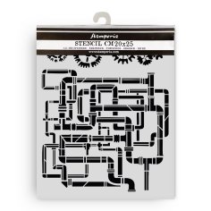 Stamperia 20x25cm Thick Stencil - Gardens of Time Tubes