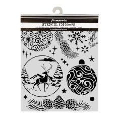 Stamperia 20x25cm Thick Stencils - Christmas Balls