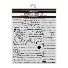 Stamperia 20x25cm Thick Stencil - Cozy Family Letters