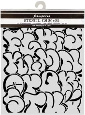 Stamperia 20x25cm Stencil - Furry Friends 2 Pop Art Pattern