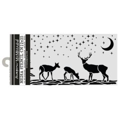 Stamperia 12x25cm Thick Stencils - Christmas Deers