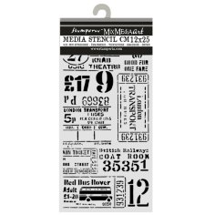 Stamperia 12x25cm Thick Stencil - Our Way Tickets
