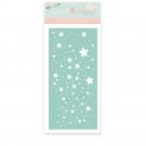 Stamperia 12x25 Thick Stencil - Christmas Rose Stars