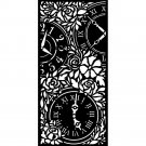 Stamperia 12x25cm Thick Stencil - Garden of Promises Clocks