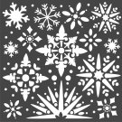 Stamperia 18x18cm Thick Stencil - Snowflakes