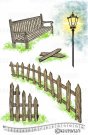 Katzelkraft Rubber Stamps - Barriers and Lamppost