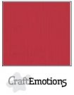 CraftEmotions Linen Cardboard - Cherry Red (10 sheets)