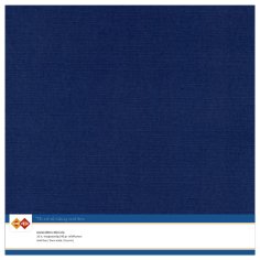 Card Deco 12”x12” Linen Cardstock - Dark Blue (10 sheets)