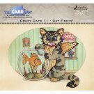 The Card Hut 6"x4" Clear Stamp Set - Crazy Cats Cat Fishin'