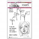 Dina Wakley Media 6"x9" Cling Stamps - Be Obsessed
