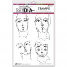 Dina Wakley Media 6"x9" Cling Stamps - Church Doodles