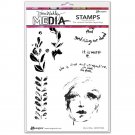 Dina Wakley Media 6"x9" Cling Stamps - She Is Wise