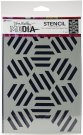 Dina Wakley 9"x6" Media Stencils - Fractured Hexagons