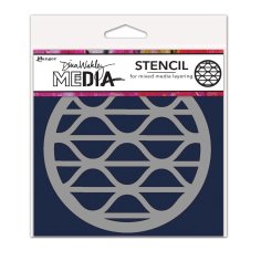 Dina Wakley MEdia Stencils - Groovy Coaster