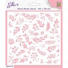 Nellies Choice Mixed Media Stencils - Square Branches & Berries