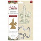 Crafters Companion Stamps & Dies - Poinsettia Perfection Candlelight Christmas