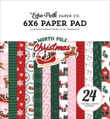 Echo Park 6”x6” Paper Pad - North Pole Christmas (24 sheets)
